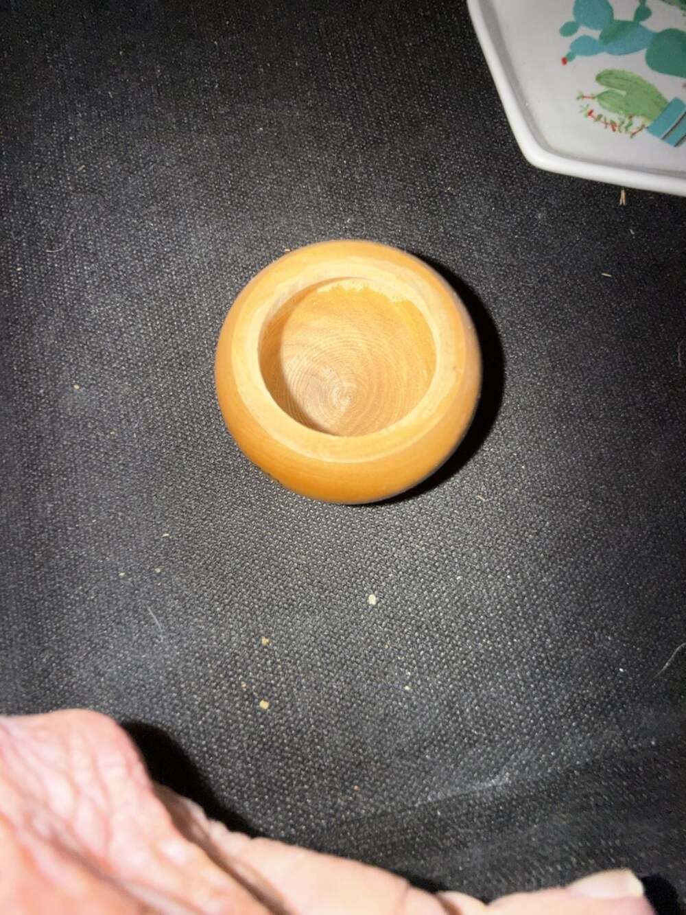 Vintage Handcrafted Jerusalem Wood Trinket Bowl
